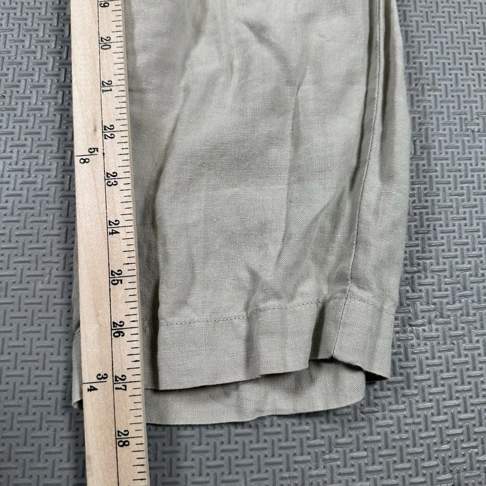 Brooks Brothers Pants Men's 35x27* Irish Linen Trousers Gray Flat Front Dress